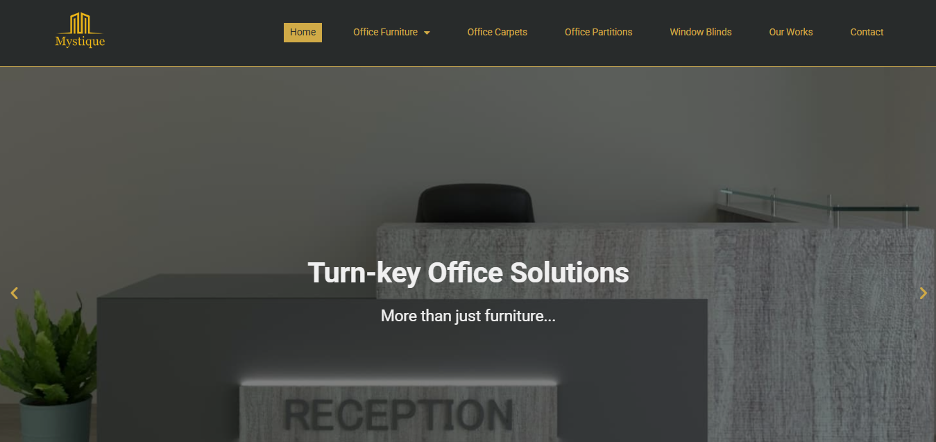Mystique Furnitures Website